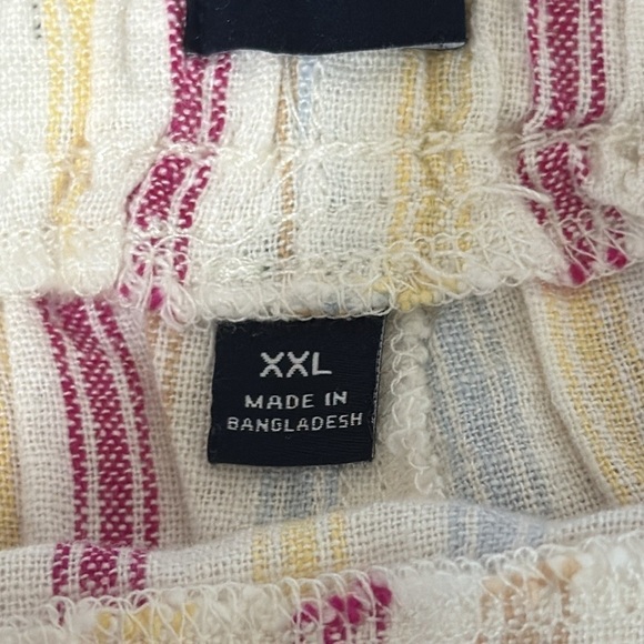 GAP Women's XXL Linen Short Dotted Sun Stripe Multi Pull On Pockets NWT - Picture 8 of 14